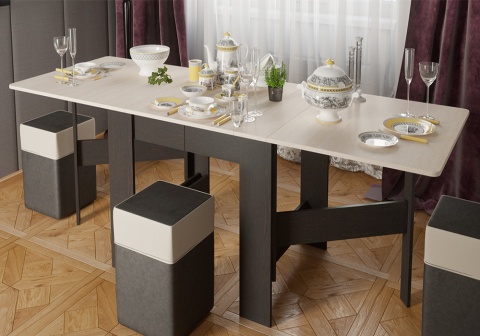 Стол-книжка Т2 венге цаво / дуб белфорт