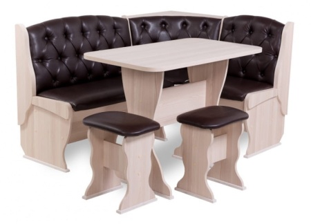 Кухонный уголок Орхидея Люкс/Разные Цвета (Диван + Стол + Табуреты)